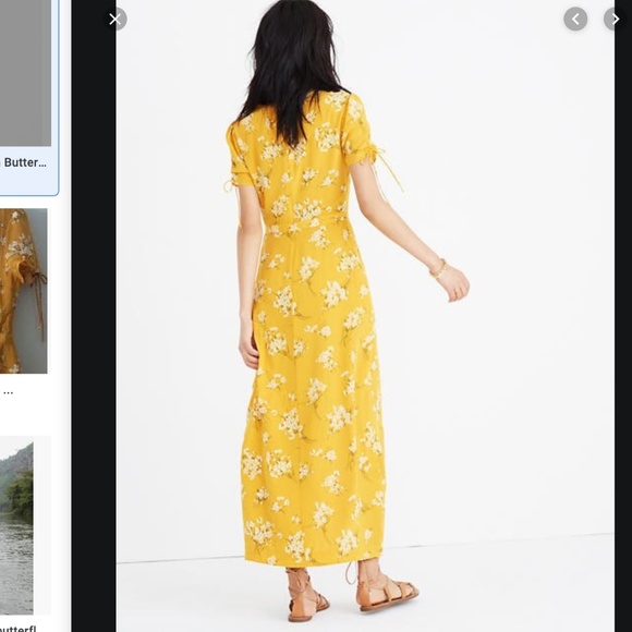 Madewell Silk Wrap Maxi Dress in Butterfly Garden - Picture 5 of 8